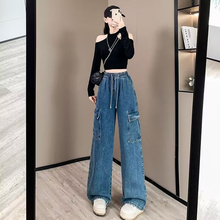 Chloe | Stylish And Comfortable Denim Cargo Pants