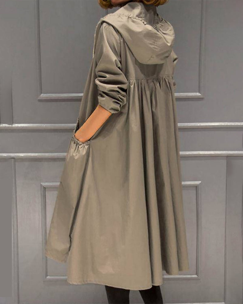 Victoria | Elegant Statement Pleated Trench Coat