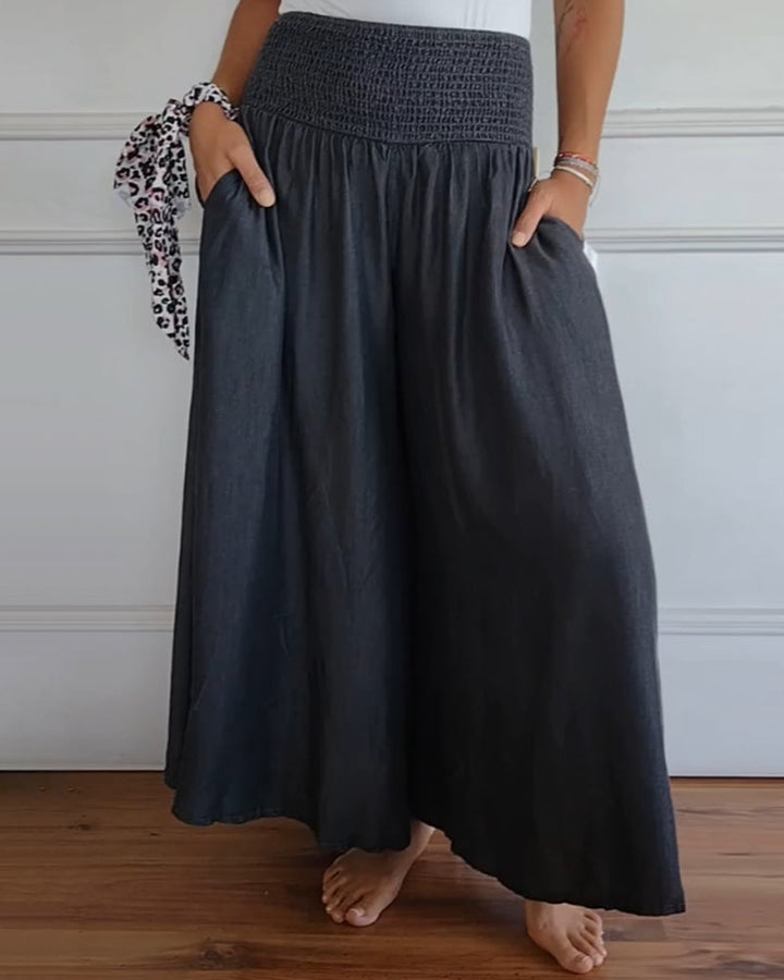 Charlotte | Classic And Refined Cotton Wide Leg Pants
