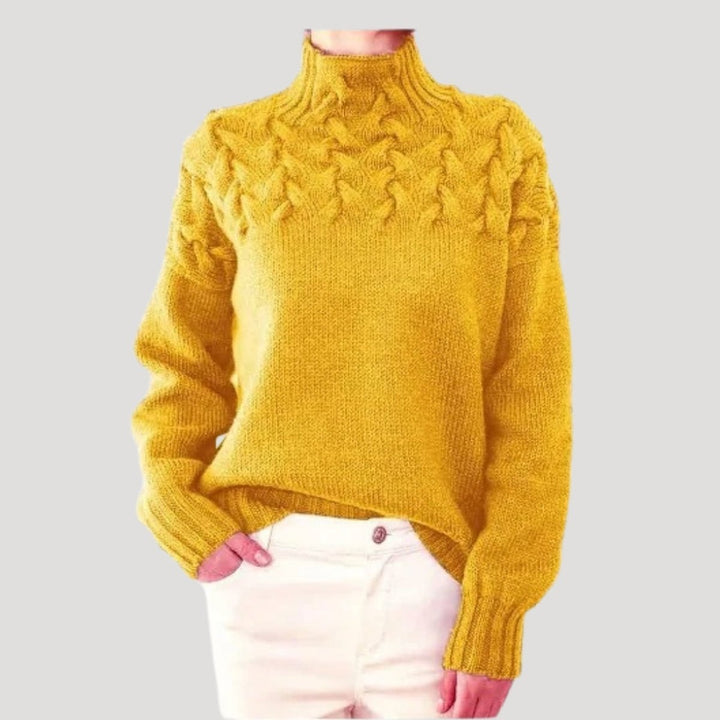 Sophie | Turtleneck Sweater with Cable Knit Design