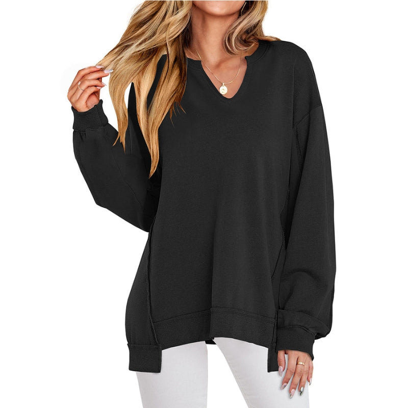 Madison | Cozy And Relaxed Oversized V-Neck Tunic Top