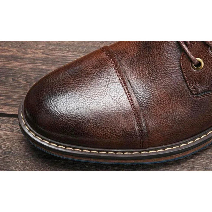 Alexander \ Stivaletti Oxford classici da uomo in pelle con cerniera ortopedici