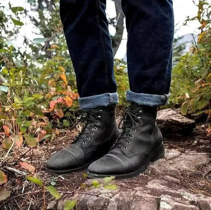Sebastian | Bottines classiques orthopédiques pour homme en cuir, à bout rapporté et à lacets