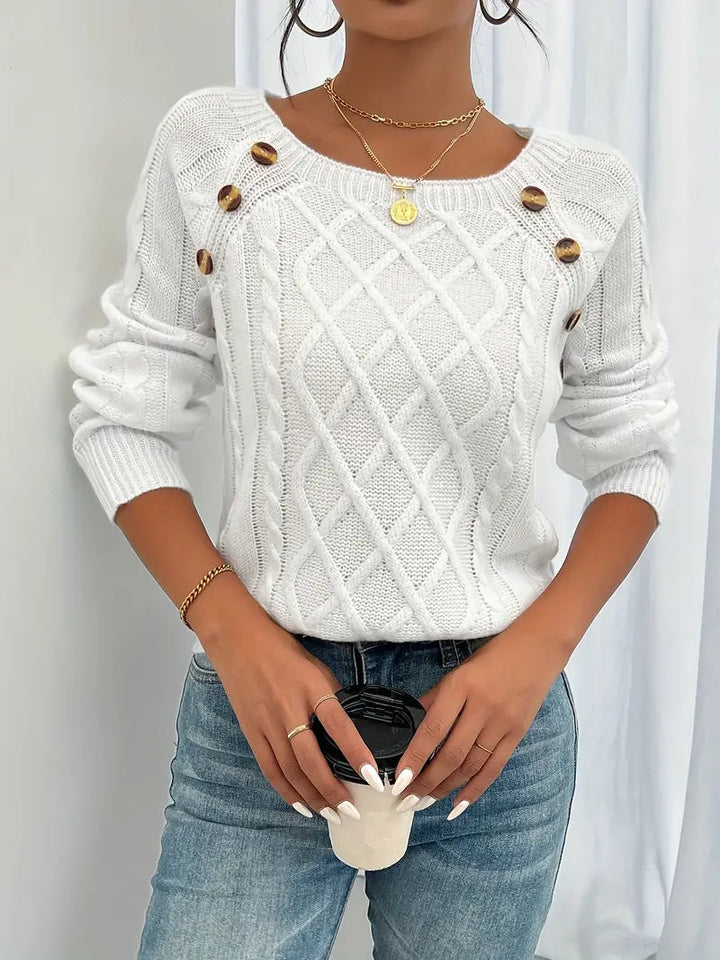 Lina | Cable Knit Sweater – Casual Style for Women