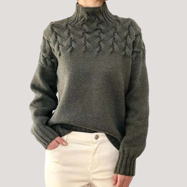 Sophie | Turtleneck Sweater with Cable Knit Design