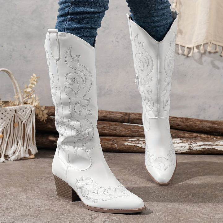 Ellie | Modern Wide-Calf Cowboy Boots