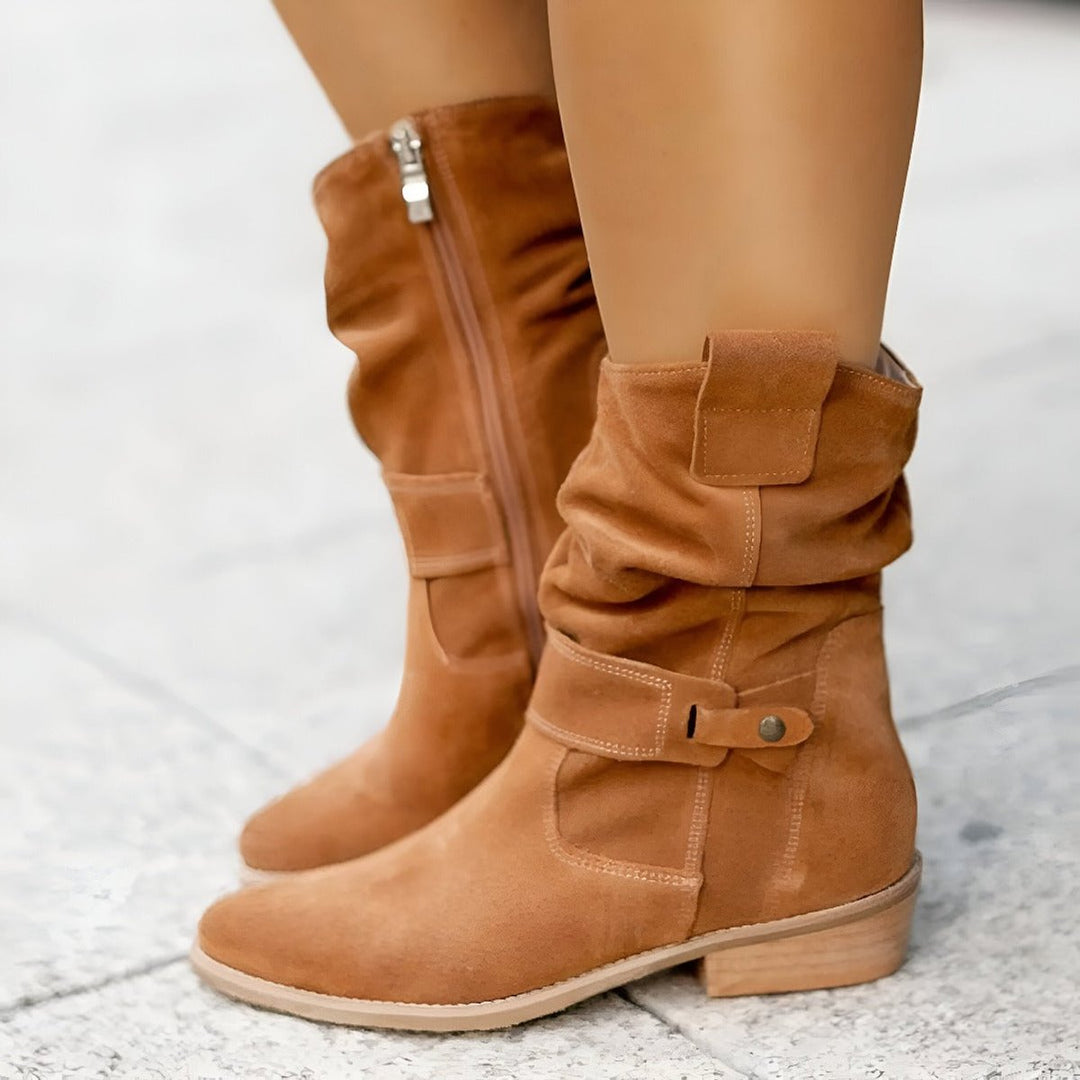 Clara | Stylish Slouchy Faux Suede Knee High Boots
