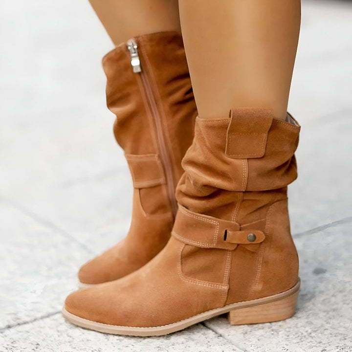Clara | Stylish Slouchy Faux Suede Knee High Boots