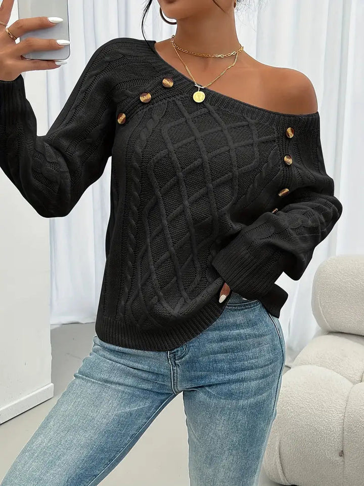Lina | Cable Knit Sweater – Casual Style for Women