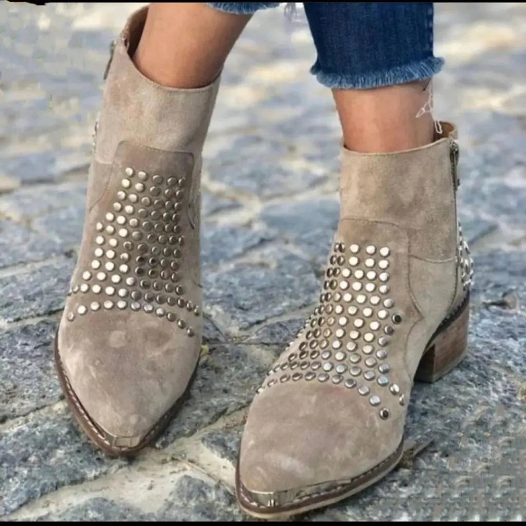 Harper | Rock-Chic Suede Ankle Boots