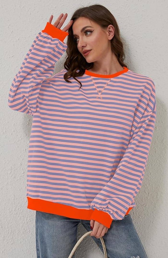 Amelia | Striped Sweaters – Oversized Comfort for Women