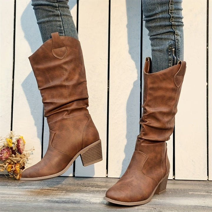 Eleanor | Vintage-Inspired Wide-Calf Cowboy Boots