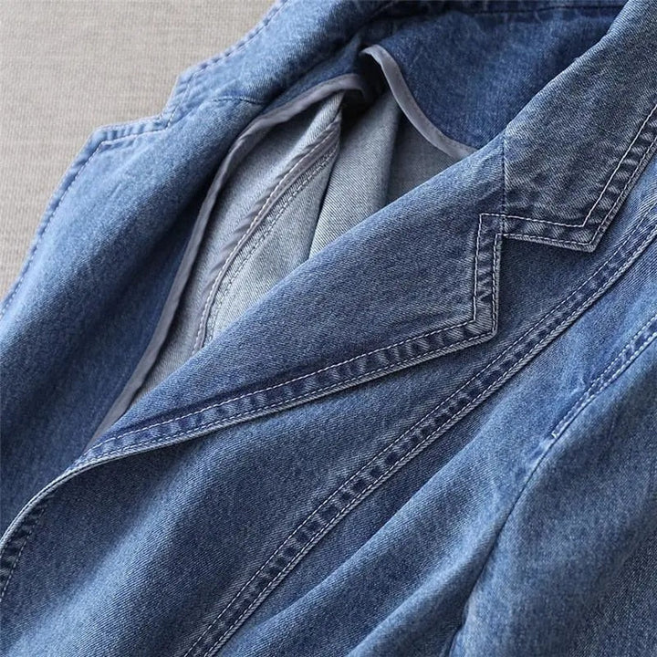 Anke | Blazer intemporel en denim pour une allure décontractée et raffinée