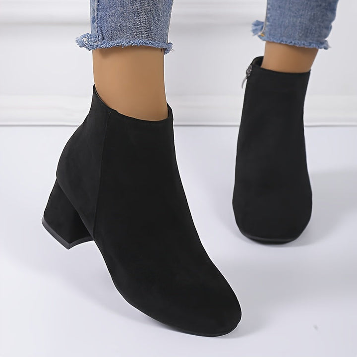 Franziska | Stilvolle Chelsea-Ankle-Boots mit Blockabsatz