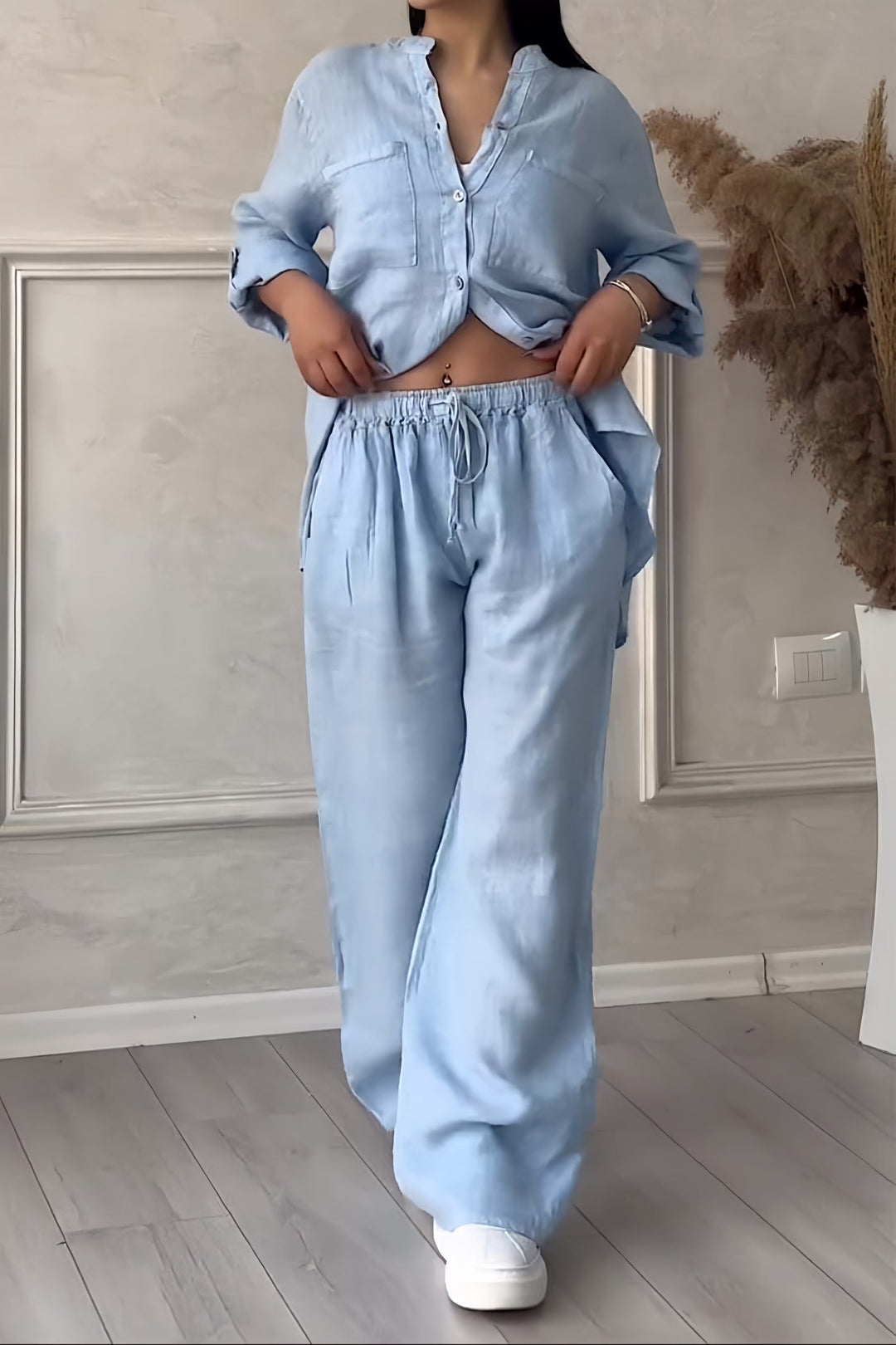 Amelia | Elegant And Breathable Linen Two Piece Set