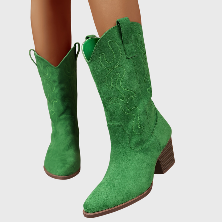 Victoria | Colorful And Stylish Wide-Calf Cowboy Boots