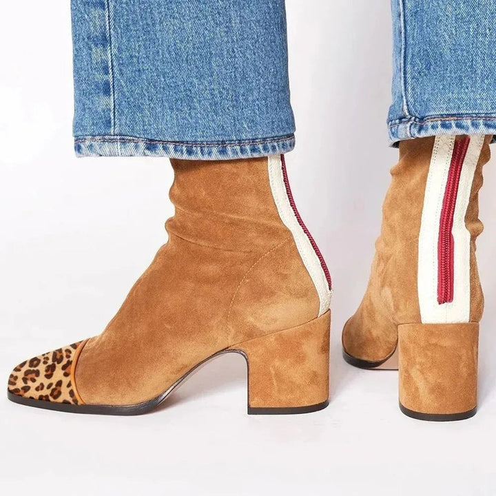 Ruby | Vibrant Statement Block-Heel Ankle Boots