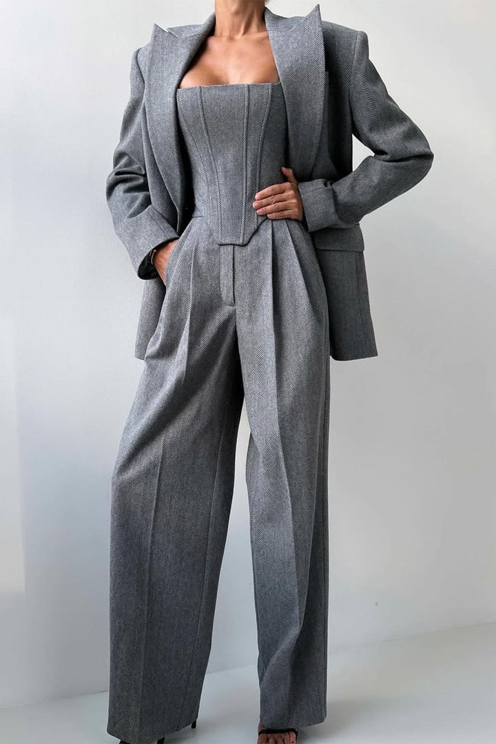 Elena | Elegant And Versatile Three-Piece Blazer Set For Women
