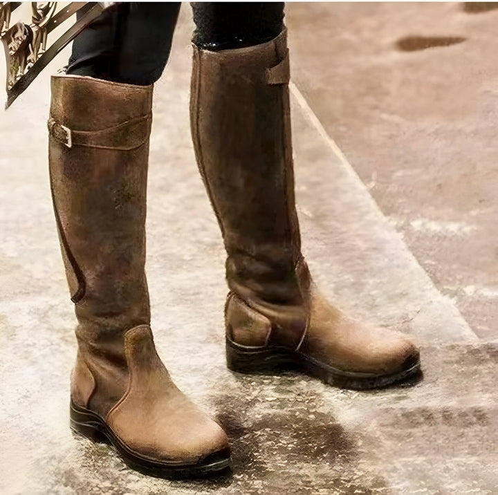 Gemma | Waterproof Leather Knee High Boots