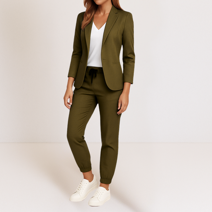 Livia | Elegant And Comfortable Blazer And Jogger Set For Women