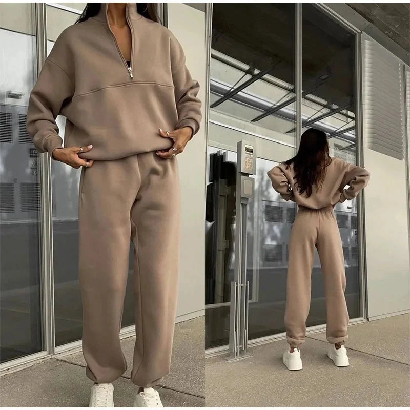 Chloe | Chic And Cozy High-Waisted Lounge Two Piece Set