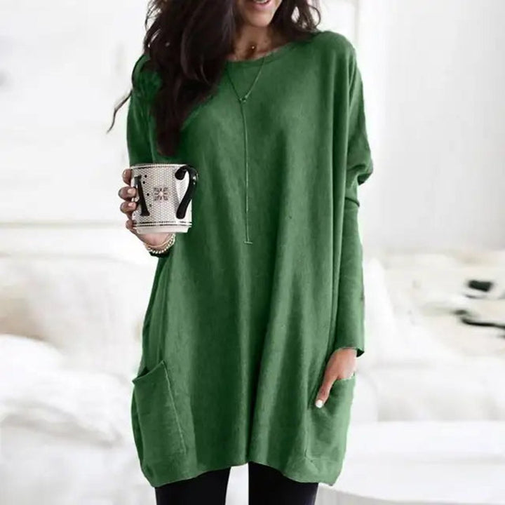 Olivia | Relaxed And Comfortable Long Sleeve Pocket Tunic Top
