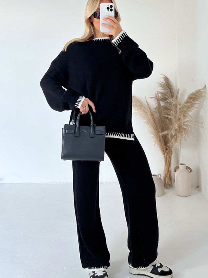 Tiffany | Cozy Knitted Sweater And Pants Two Piece Set