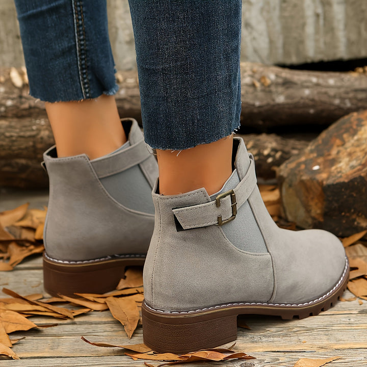 Sabrina | Buckle-Strap Chelsea Ankle Boots