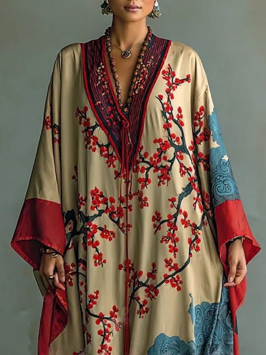 Camilla | Graceful Floral Print Long-Sleeved Maxi Dress