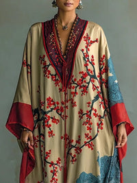 Camilla | Graceful Floral Print Long-Sleeved Maxi Dress