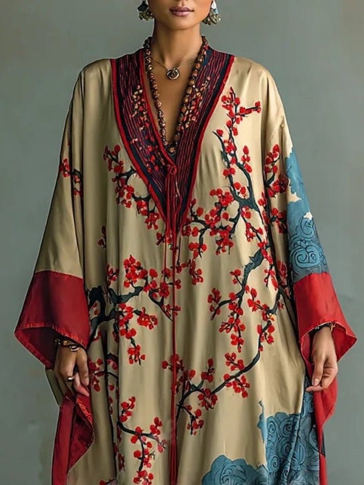 Camilla | Graceful Floral Print Long-Sleeved Maxi Dress