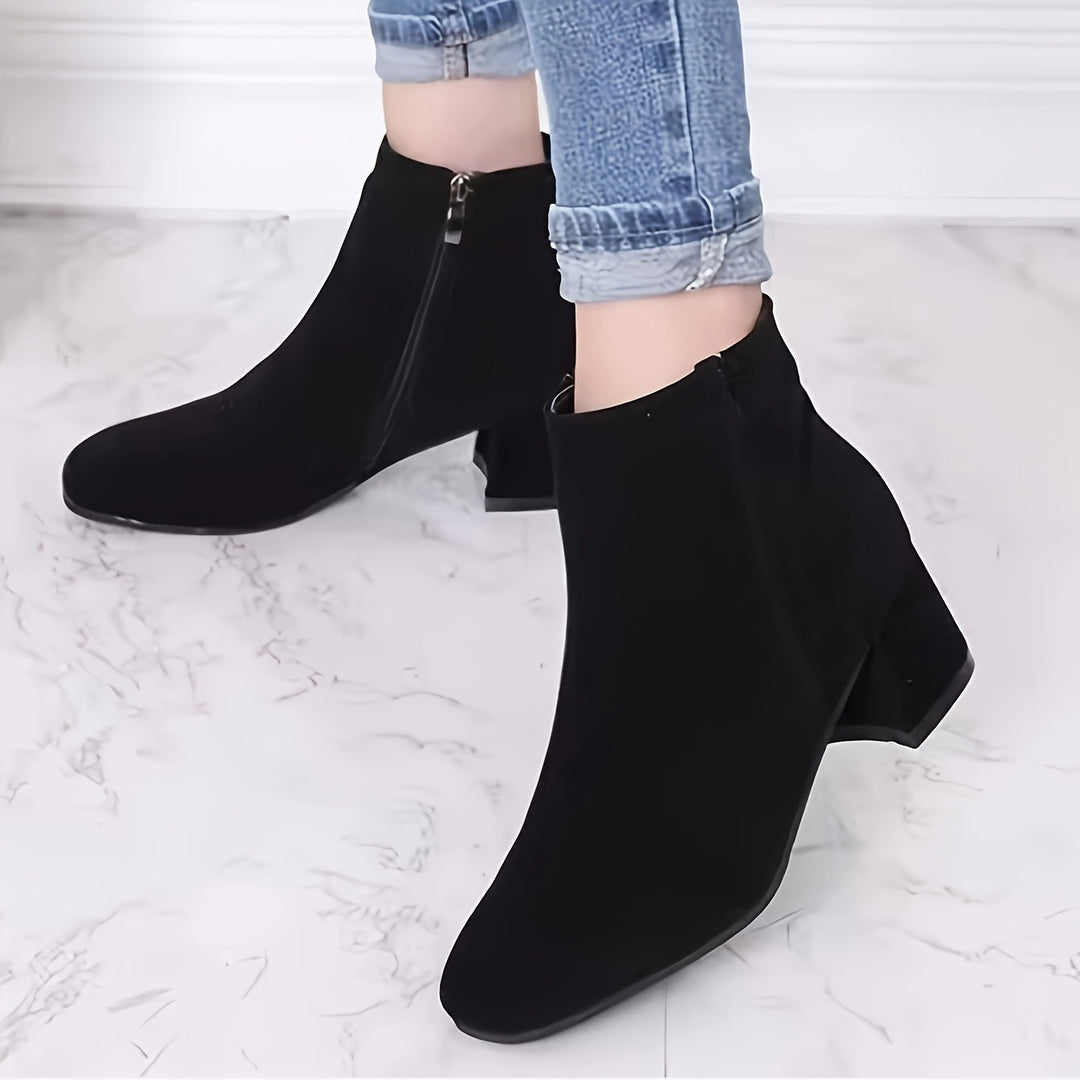 Franziska | Stilvolle Chelsea-Ankle-Boots mit Blockabsatz