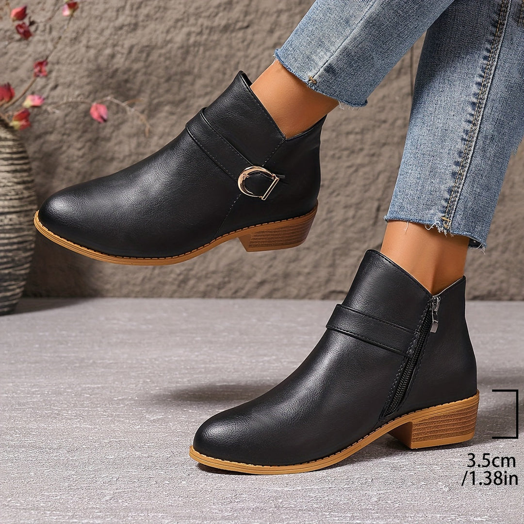 Angelika | Buckle-Detail Chelsea Ankle Boots