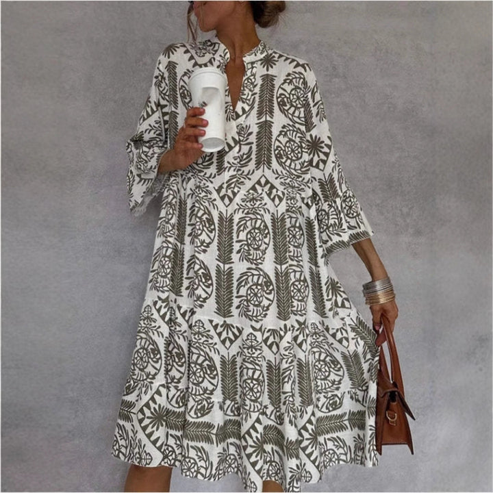 Penelope | Elegant Floral Print Tunic Dress