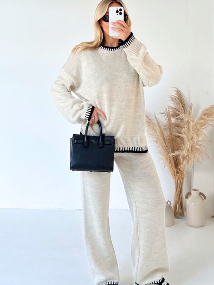 Tiffany | Cozy Knitted Sweater And Pants Two Piece Set