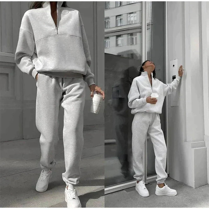 Chloe | Chic And Cozy High-Waisted Lounge Two Piece Set