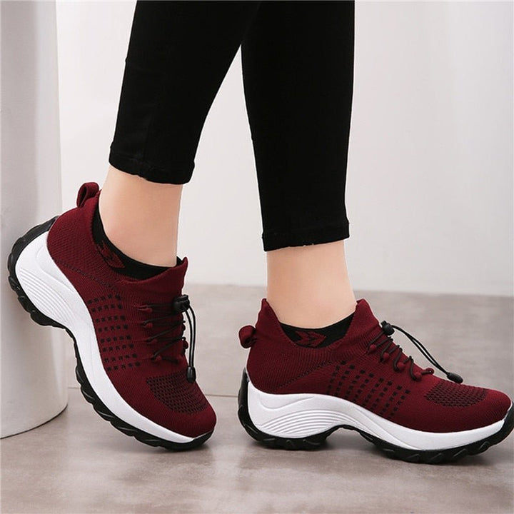 Isabella | Orthopedic Cushioned Platform Lace-Up Sneakers