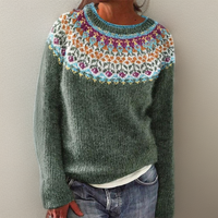 Ruby | Vintage Floral Knitted Sweater with Timeless Character