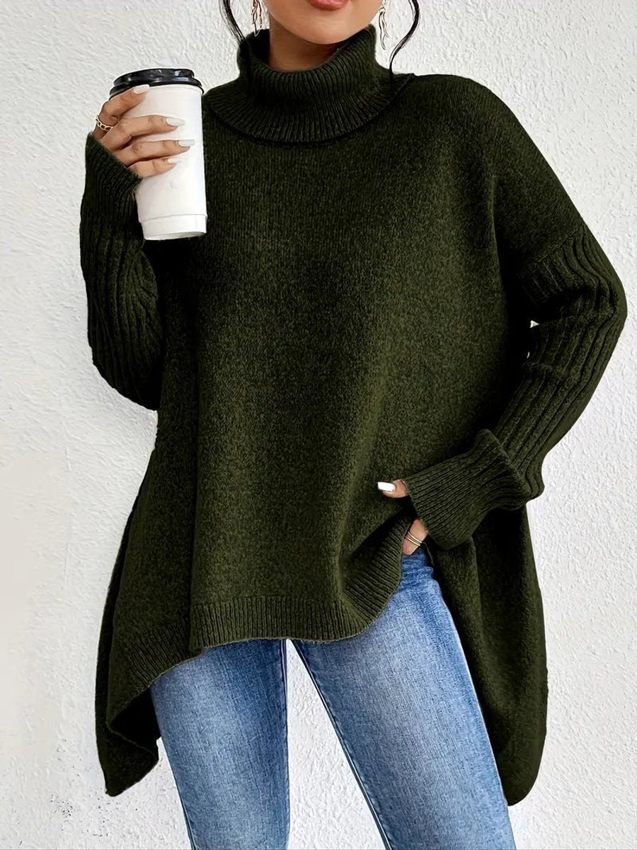 Greta | Turtleneck Sweater – Cozy Oversized Knit for Women