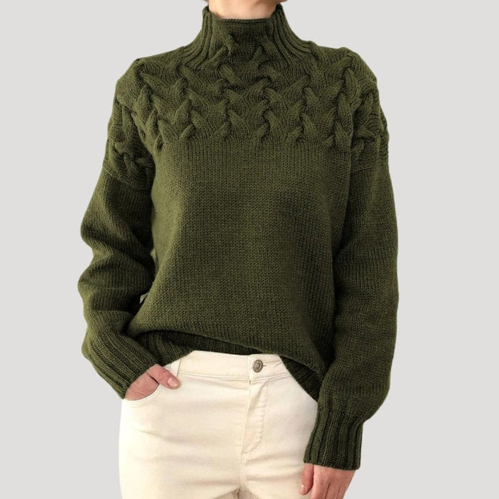 Sophie | Turtleneck Sweater with Cable Knit Design