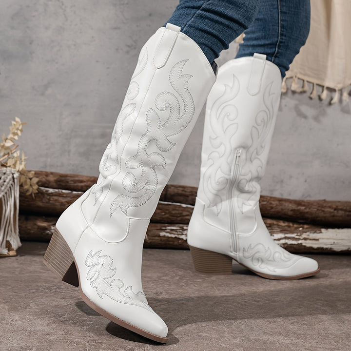 Ellie | Modern Wide-Calf Cowboy Boots