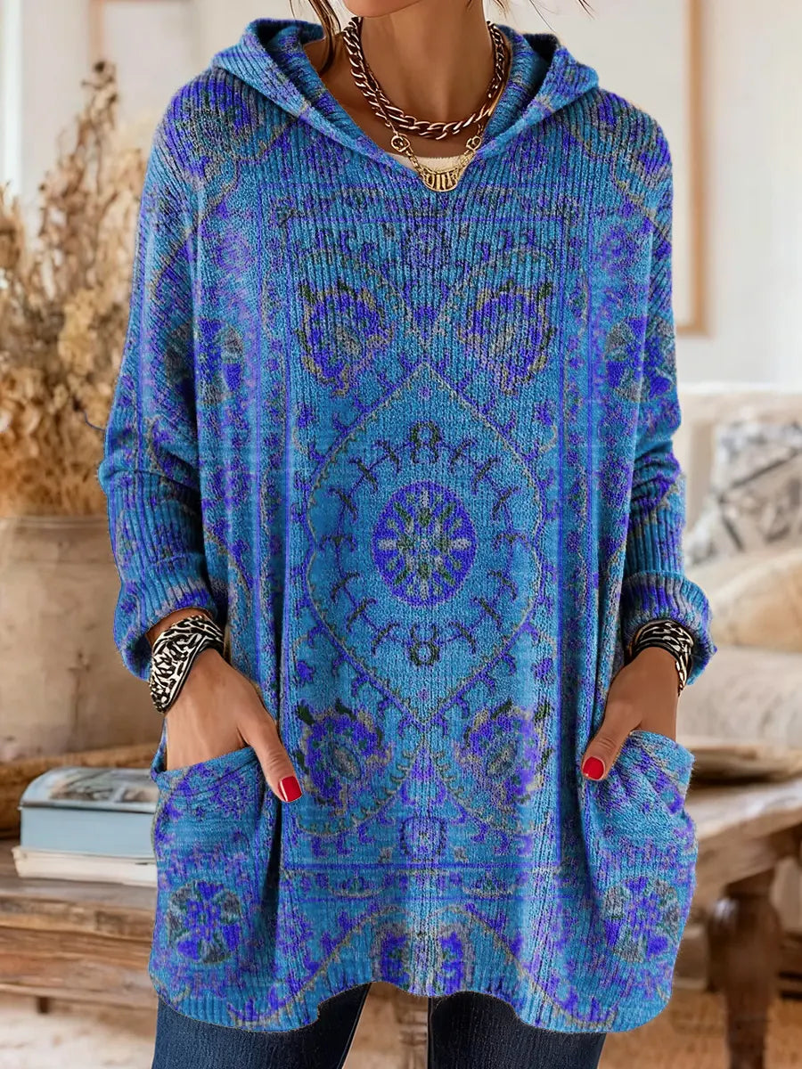 Vivid | Hoodies – Vintage-Inspired Ethnic Print for Women