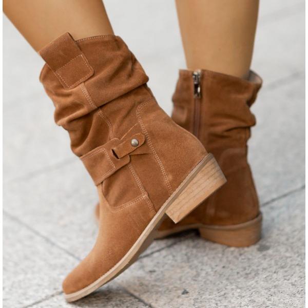 Della | Relaxed-Fit Slouch Ankle Boots