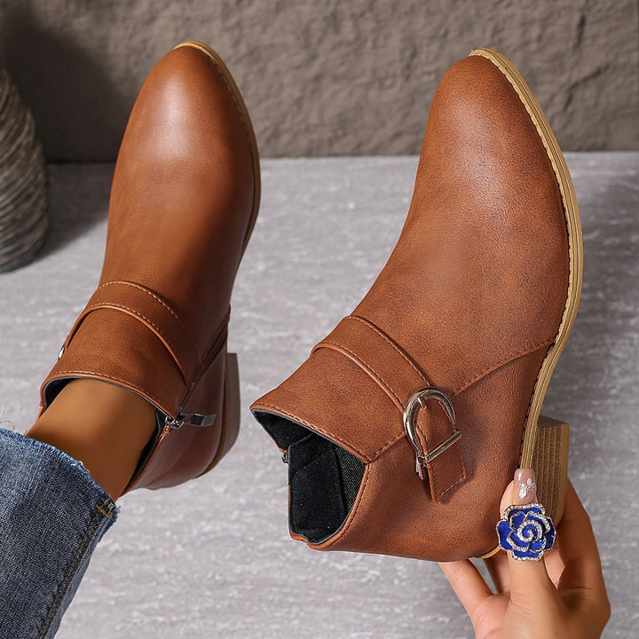 Angelika | Buckle-Detail Chelsea Ankle Boots