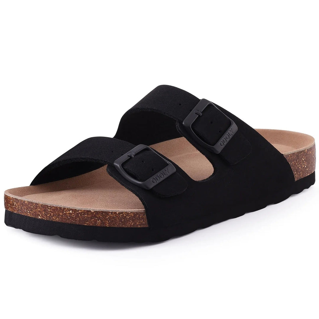 Claire | Elegant And Comfortable Suede Cork Sole Mules
