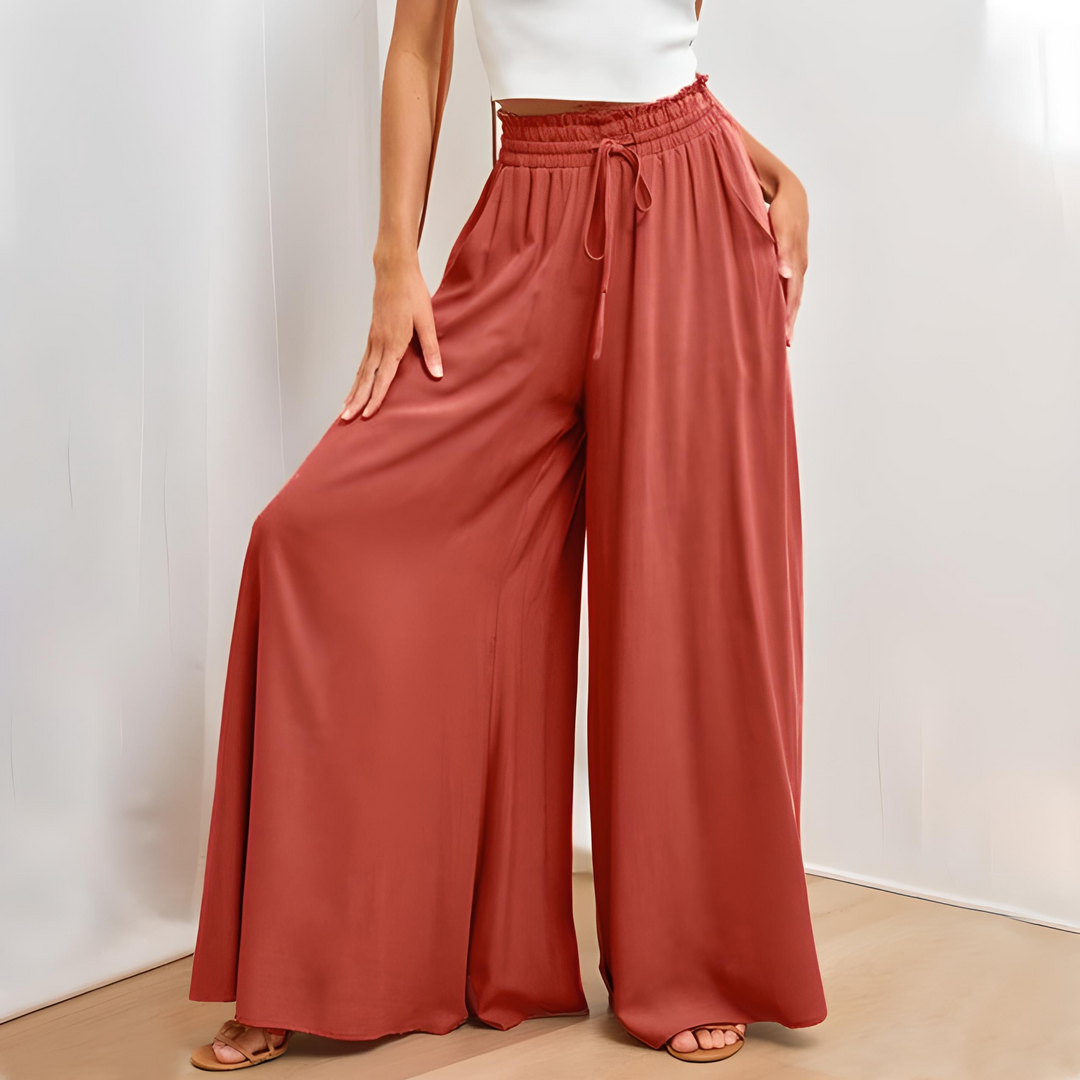 Maya | Elegant And Versatile Cotton Wide Leg Pants