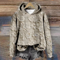 Millie | Playful Floral Jacquard Knit Hoodie