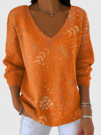 Elena | Elegant V-Neck Autumn Tunic Top