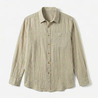 Lucas | Camicia in lino a maniche lunghe, traspirante e rilassata premium