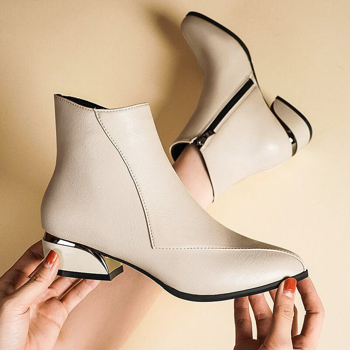 Alice | Chic Sophistication And Comfortable Low Heel Ankle Boots 0